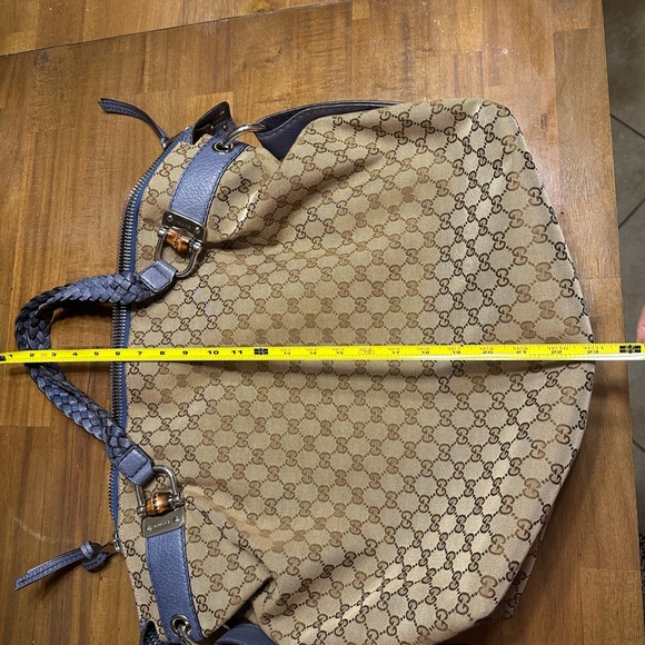 Gucci canvas horsebit hobo shoulder bag - Picture 10 of 12